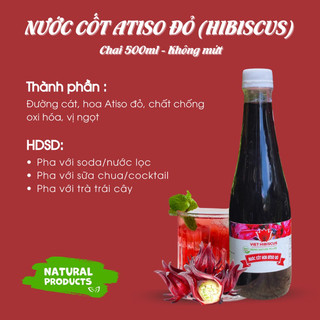 [CÓ XUẤT VAT] Nước cốt atiso đỏ 500ml pha soda, trà trái cây_VT00007