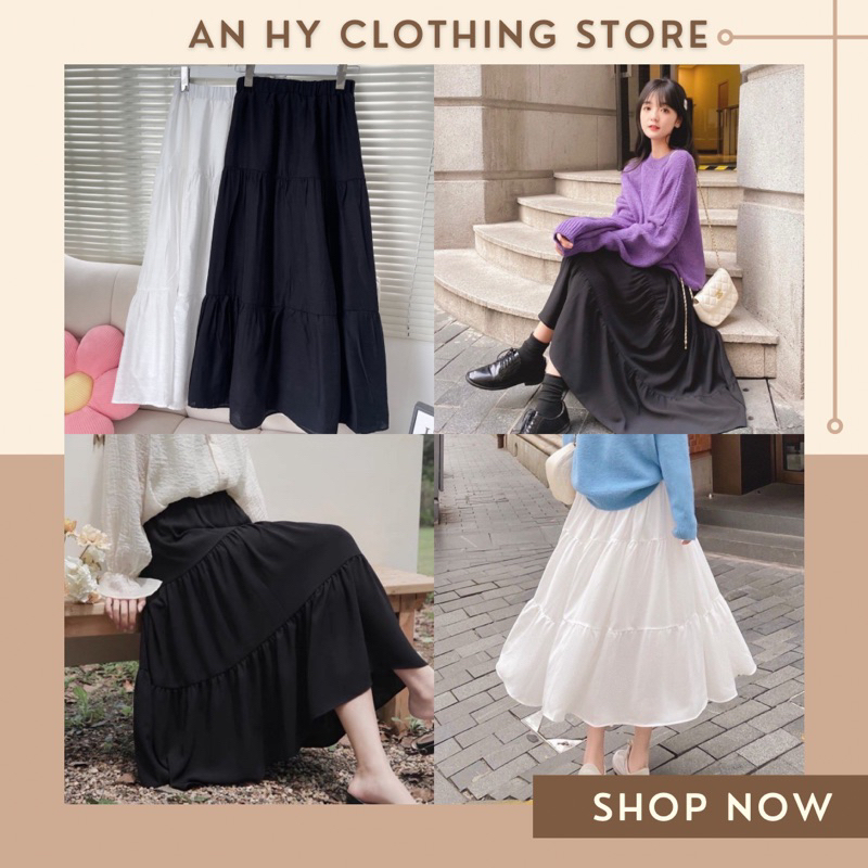 (có bán sỉ, hoả tốc, ảnh thật) 🎏 𝐍𝐞𝐰 𝐬𝐤𝐢𝐫𝐭 - Maxi skirt 🤍✨