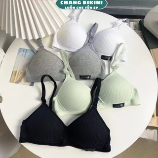 Bộ 1 hoặc 3 Áo (TĂNG 1 SIZE) áo lót nữ sinh viên, học sinh không gọng đệm cotton liền mỏng AL33 có dây điều chỉnh