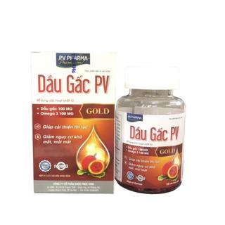 Viên dầu gấc PV giúp hỗ trợ sáng mắt, giảm mờ mắt, quáng gà lọ 100 viên