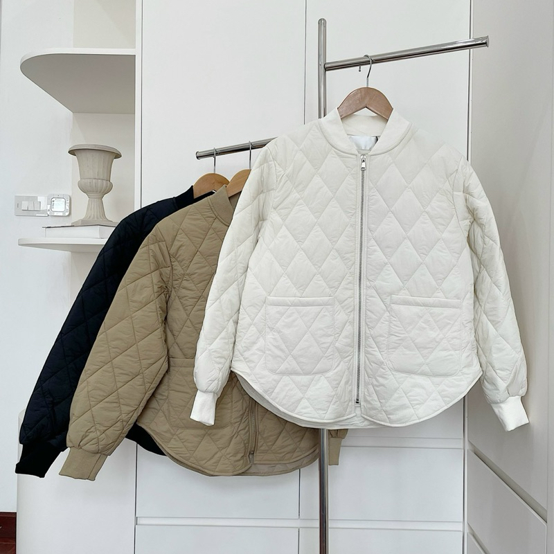 Áo bomber phao trần trám