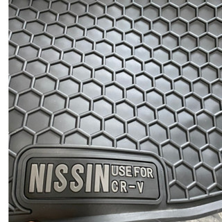 Lót sàn cao su xe Honda CRV 2023 2024 - 3 hàng ghế màu đen chữ xám cao su đúc ko mùi, dễ vệ sinh lau rửa