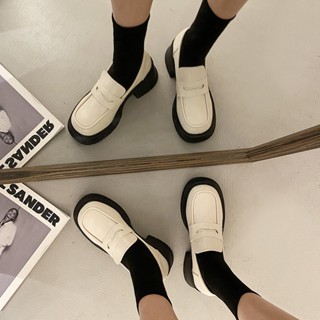 Giày đốc nữ Oxford vintage JIN 2023 đế dày - giày da nữ phối đồ đẹp