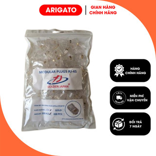 Hạt Bấm Dây Mạng Cat 5 Cat 6 Golden Japan Vnet  Arigatoo Seniko Túi 100 Hạt Chất Lượng Tốt