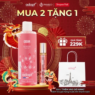 Sữa tắm dưỡng ẩm trắng da Adopt hương nước hoa 250ML vỏ chai có thể tái chế bảo vệ môi trường