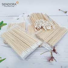 Tăm Bông Cán Gỗ Chà Tê ,Chà Mực (Túi 100c)