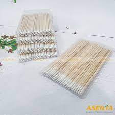 Tăm Bông Cán Gỗ Chà Tê ,Chà Mực (Túi 100c)