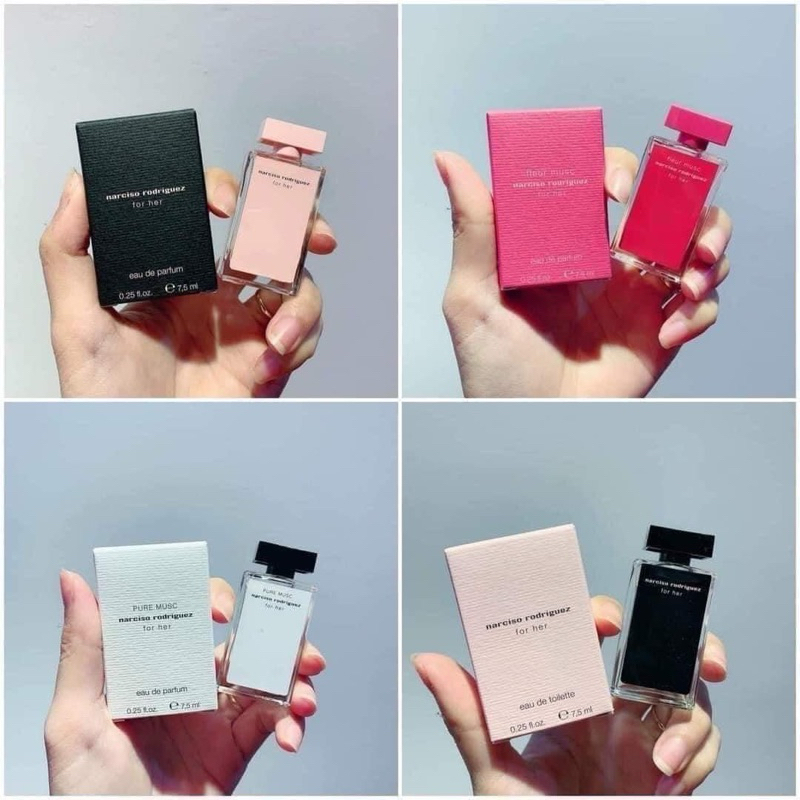 Set Nước Hoa Mini 4 Chai Narciso Rodriguez 7.5ml