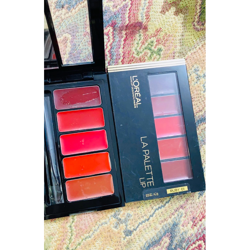 SALEVO -bảng son môi L'oreal 5 màu Trầy mặt