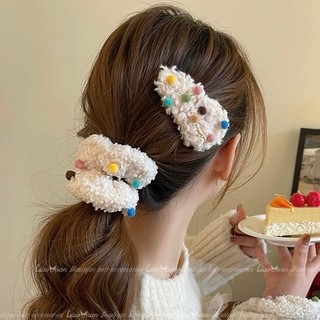 Cột tóc vải lông scrunchies dễ thương Tím Store