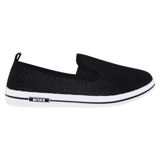 Giày lười nữ Bita's GVW.55 (Đen + Kem + Xám)