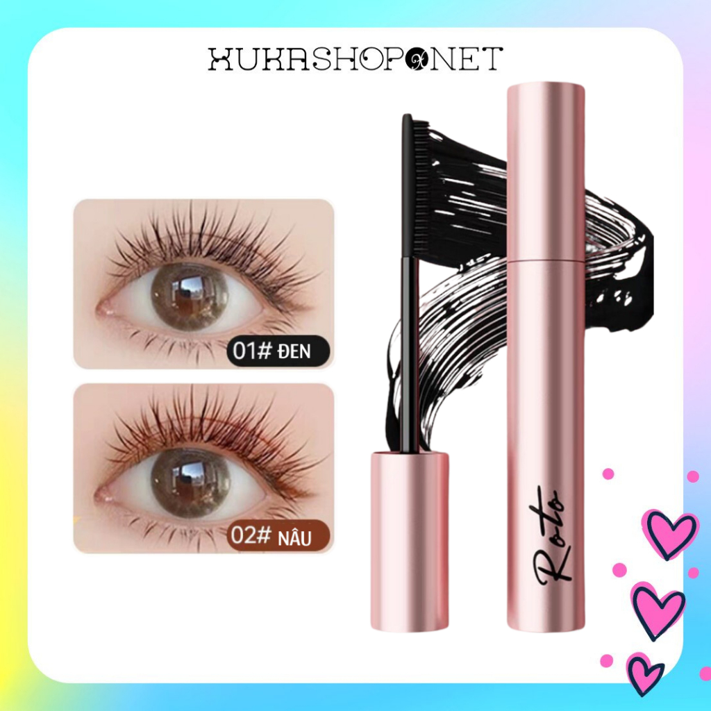 Mascara Roto Chống Thấm Nước Và Mồ Hôi Lâu Trôi Chuốt Dài Dày Và Cong Mi Tiện Lợi, Siêu Hot 3,5g
