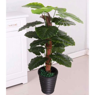Cây giả, cây trầu bà leo cột cao 1,1m decor trang trí