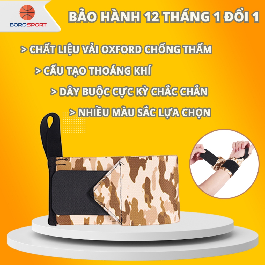 Băng Quấn Bảo Vệ Cổ Tay Hàng Chính Hãng Băng Quấn Thể Thao Tập Gym Chất Liệu Polyester Chắc Chắn Cleacco Camo Boro Sport