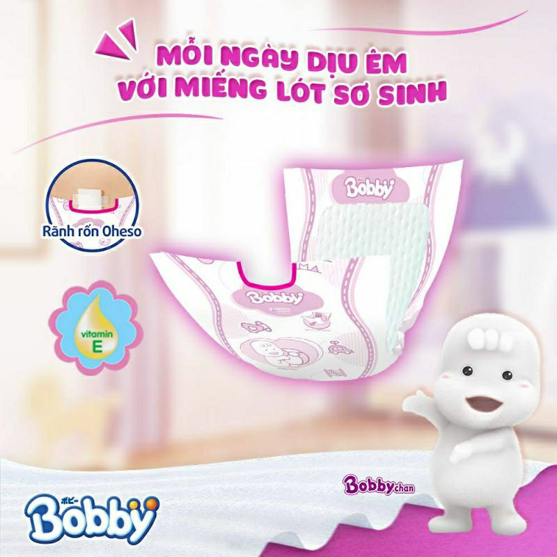 🤩 HCM 🤩 Miếng lót Bobby dành cho bé sơ sinh dưới 1 tháng gói lớn NB1-108+6 miếng