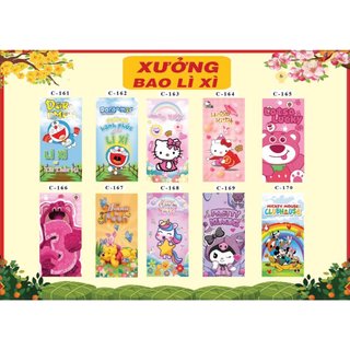 100 BAO LÌ XÌ Doremon SIÊU DỄ THƯƠNG, bao lì xì tết