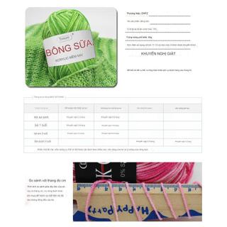 Len Milk Cotton màu loang (cuộn 50gr)
