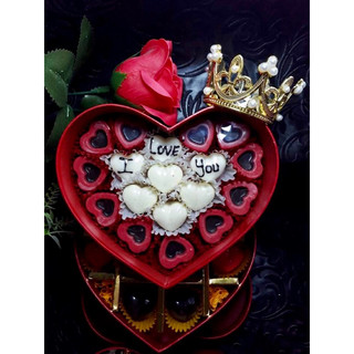 Socola valentine mã hộp tim 18 viên