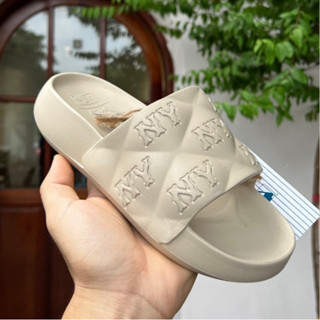 Chính Hãng Dép đúc MLB NY Unisex xăng đan Chunky Bouncer Slide Nam nữ  mới nhất 2023 chữ nổi hot trend