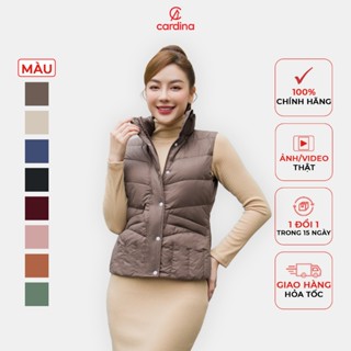 Áo Phao Lông Vũ Nữ CARDINA Cao Cấp  Kiểu Dáng Gile Siêu Nhẹ Siêu Ấm 3PF02