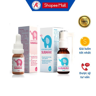 Xịt, nhỏ mũi họng lợi khuẩn Subavax - Dược phẩm Á Âu - hộp 10ml, 15ml