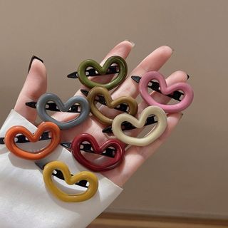 Kẹp tóc hình trái tim/ vuông màu dễ thương kiểu hàn quốc 1 cái
