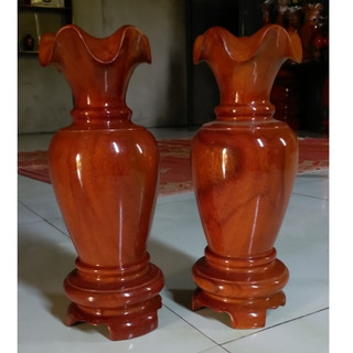 cặp lục bình gỗ tràm cao 30cm X 12cm