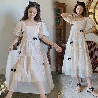 Váy bầu 💗 FREESHIP ⚡️ Đầm bầu công sở mềm mịn freesize từ 45 đến 75kg