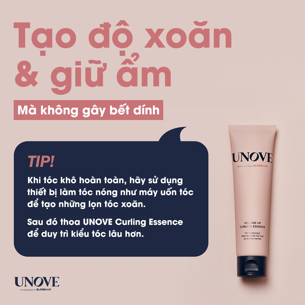 Tinh chất uốn tóc tăng độ dày cong cho tóc DR.FORHAIR UNOVE Volume Up Curling Essence 147ml