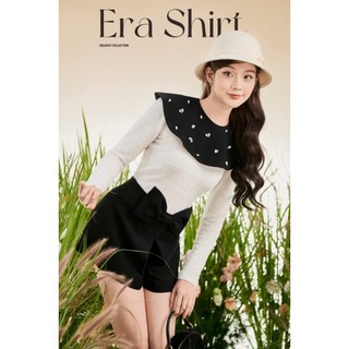 Era shirt - áo len lông thỏ phối cổ đính đá | "fiesta" holliday collection