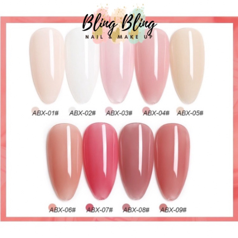 Sơn móng tay AS tone thạch hồng nude mã ABX 15ml sơn thạch sơn gel thạch AS