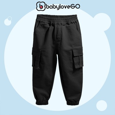 Quần dài kaki cho bé trai BabyloveGO 2026 quần cạp chun túi hộp cho bé KK05