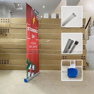 Cuốn nhôm cao cấp 0.8*2m, Standee cuốn Inox Siêu bền | Standee 3H