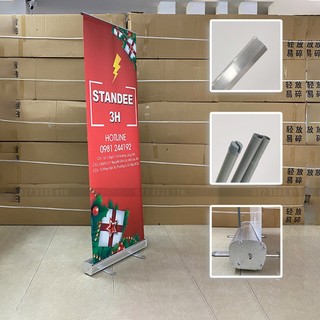 Standee cuốn nhôm giá rẻ, giá cuốn nhôm 0.6x1.6m - Standee 3H