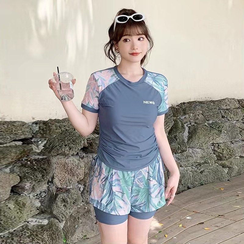 Đồ bơi nữ big size kín đáo 2 mảnh đi biển có đệm ngực, quần 2 lớp vải mềm mại co giãn | BigBuy360 - bigbuy360.vn