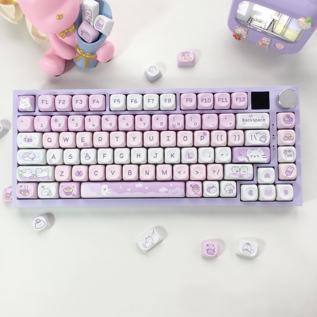 (Không phải bàn phím) Keycap MOA profile dễ thương, nhựa PBT Cat, Hamters, Puppy - In Dyesub | BigBuy360 - bigbuy360.vn