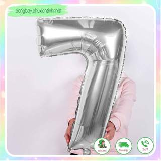 Bóng số tuổi màu bạc cỡ lớn - bóng số tuổi cỡ lớn màu bạc 32inch 70cm