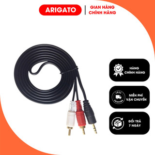 Sỉ 7k - dây loa 1 đầu 3.5 ra 2 đầu av 1.5m 3m 5m - dây av 1 ra 3 - 2 ra 2 trắng hàng xịn arigato