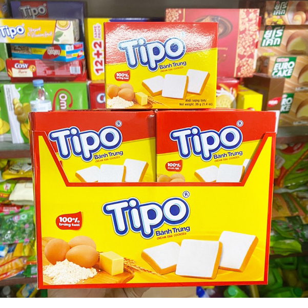 Bánh Trứng Tipo Hữu Nghị, Tipo Lễ Lốc 12 Hộp Nhỏ 39g ( Date Mới ) KOKA MART