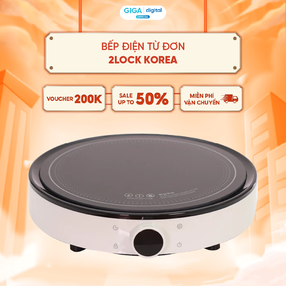 Bếp điện từ đơn ăn lẩu Xiaomi 2Lock Korea - Nhập khẩu Hàn Quốc - BH 12 Tháng