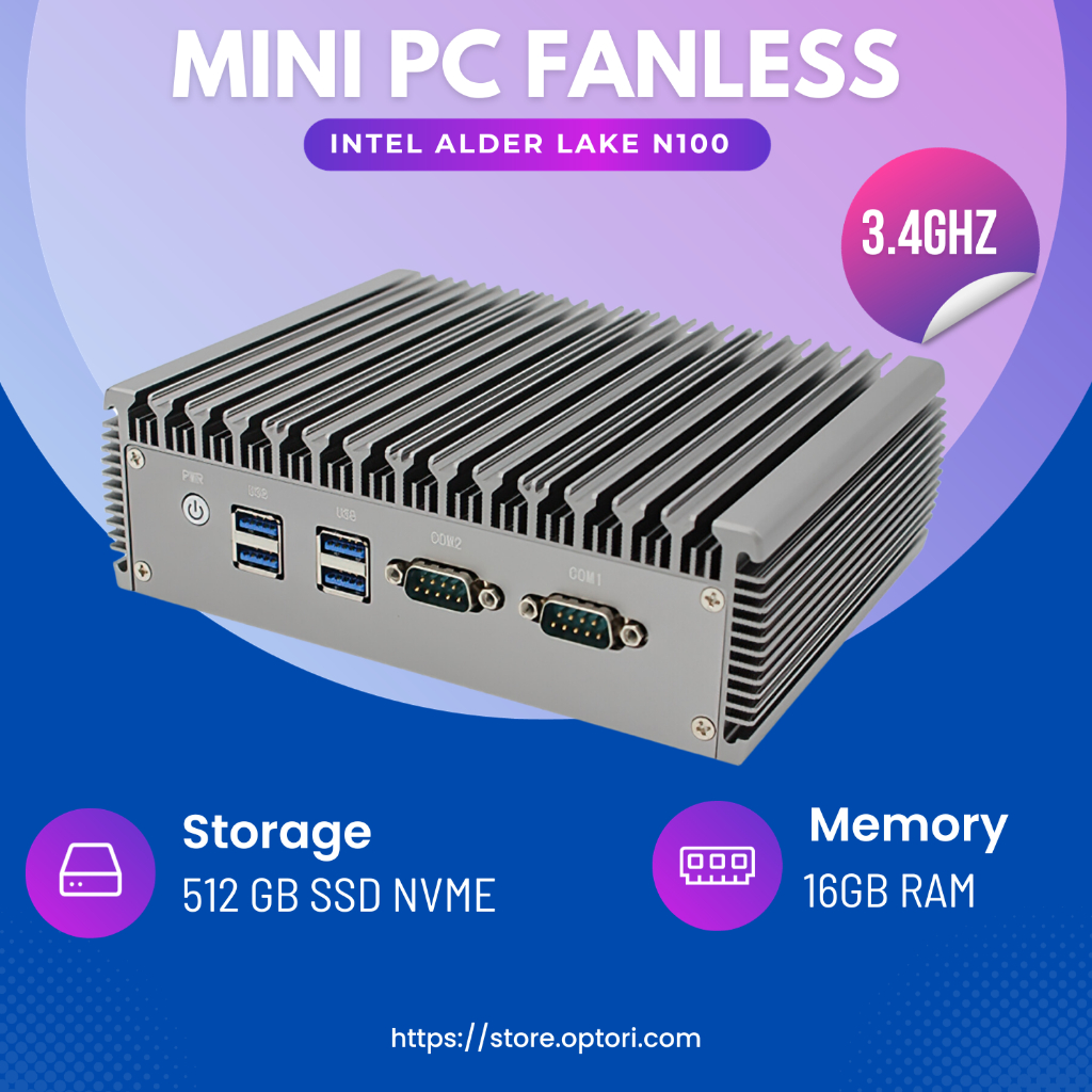 Máy tính công nghiệp – Máy chủ Server – Mini PC Fanless – Intel NUC N100i