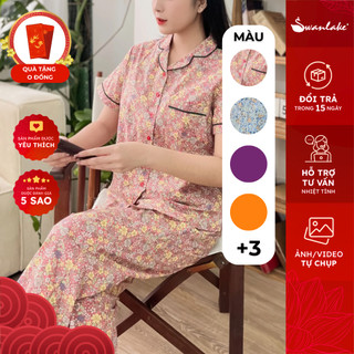 SWANLAKE | Set Đồ Bộ Mặc Nhà Tay Ngắn Vải Cotton Bông Cao Cấp, Thoáng Mát - MÃ: B08910LW01