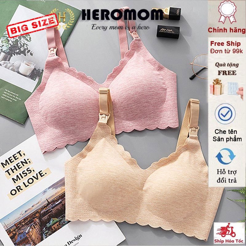 Áo ngực bầu cho con bú chất MODAL không gọng Nâng Ngực Chống Chảy Xệ Bigsize HEROMOM