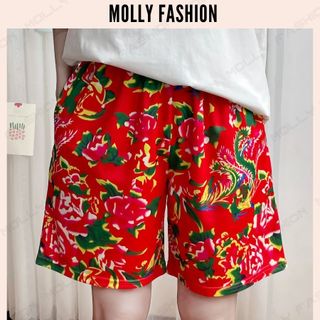 Quần Short hoạt hình Unisex CON CÔNG❤️ Quần đùi nam nữ mặc nhà Freesize 38-65kg Molly Fashion