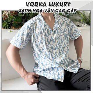 Đồ bộ nam nữ pijama lụa satin cao cấp bộ pijama nam hoa văn mặc được cả nam nữ D36