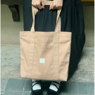 Túi vải bố canvas dày COCONUT (màu beige | màu trà sữa) - túi đựng vừa A4 và lap 15inch