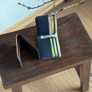 Katsu かつ Simple Wallet - Ví Gập Form Đơn Giản Phối Layer Da Thật ( Ouithebrand )