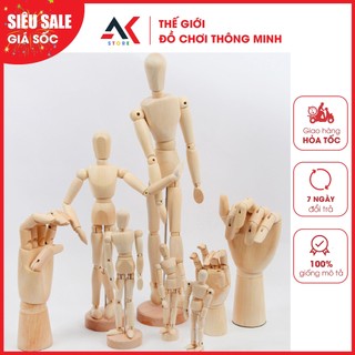 Mô Hình Người Gỗ Có Khớp Cử Động Nhiều Kích Cỡ Trang Trí Nhà Cửa Phụ Kiện Chụp Ảnh