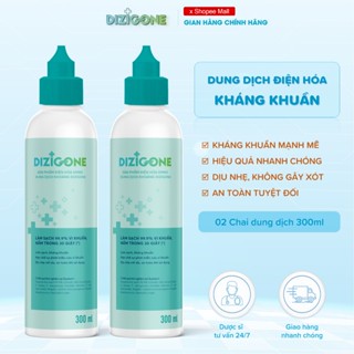 [Bộ đôi] Dung dịch kháng khuẩn DIZIGONE chăm sóc tổn thương lành nhanh, không xót, ngừa sẹo (2 chai x 300ml)