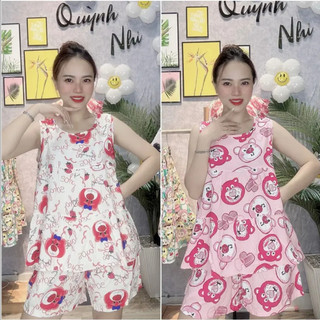 Tl153a_ đồ bộ tole lanh đùi áo baby doll, size đại 65-85kg